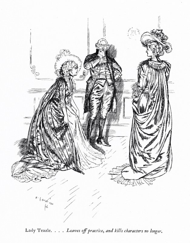 Ilustrace k Sheridanově Škole skandálu (rytina) od Edmund Joseph (after) Sullivan
