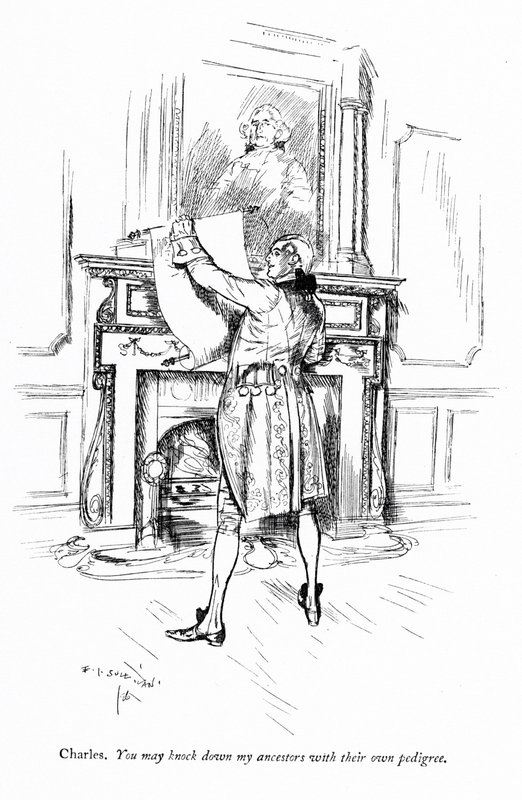 Ilustrace k Sheridanově Škole skandálu (rytina) od Edmund Joseph (after) Sullivan
