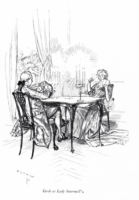 Ilustrace k Sheridanově Škole skandálu (rytina) od Edmund Joseph (after) Sullivan