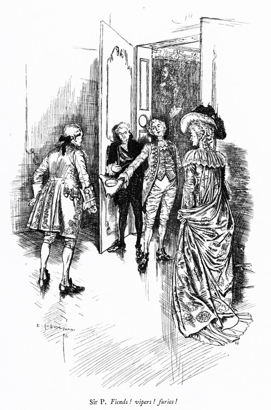 Ilustrace k Sheridanově Škole skandálu (rytina) od Edmund Joseph (after) Sullivan