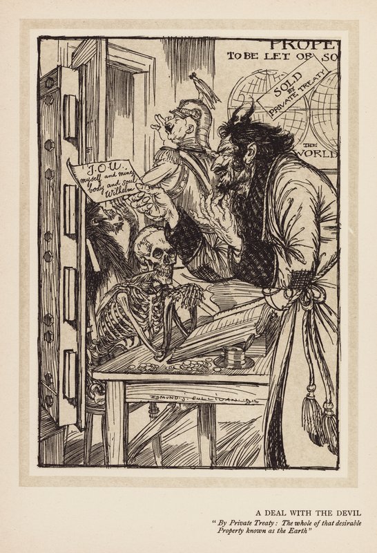 Kaiserův věnec: Dohoda s ďáblem (litografie) od Edmund Joseph (after) Sullivan