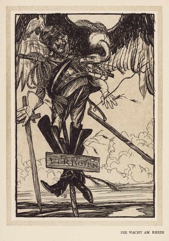 Císařův věnec: Die Wacht Am Rhein (litografie) od Edmund Joseph (after) Sullivan