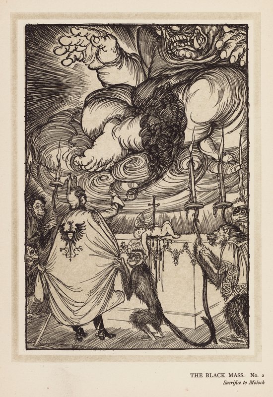 Kaiserův věnec: Černá mše (litografie) od Edmund Joseph (after) Sullivan