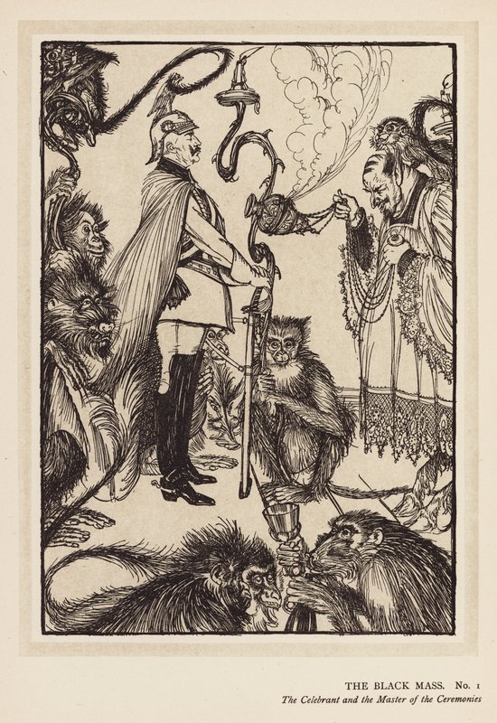 Kaiserův věnec: Černá mše (litografie) od Edmund Joseph (after) Sullivan