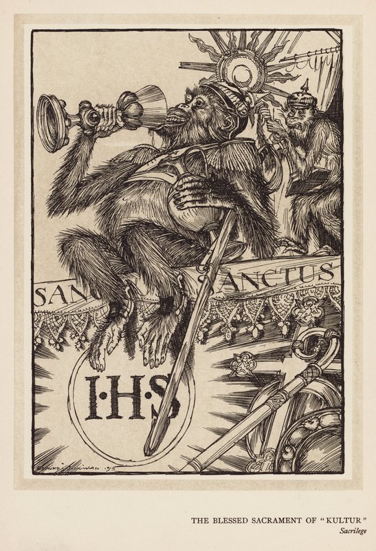 Kaiserův věnec: Svátost "Kultur" (litografie) od Edmund Joseph (after) Sullivan