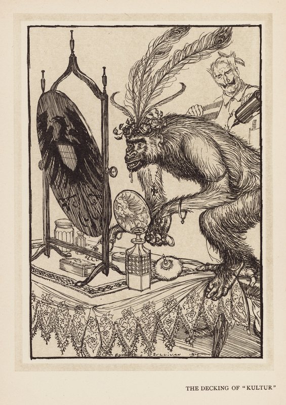 Kaiserův věnec: Palubní deska "Kultur" (litografie) od Edmund Joseph (after) Sullivan