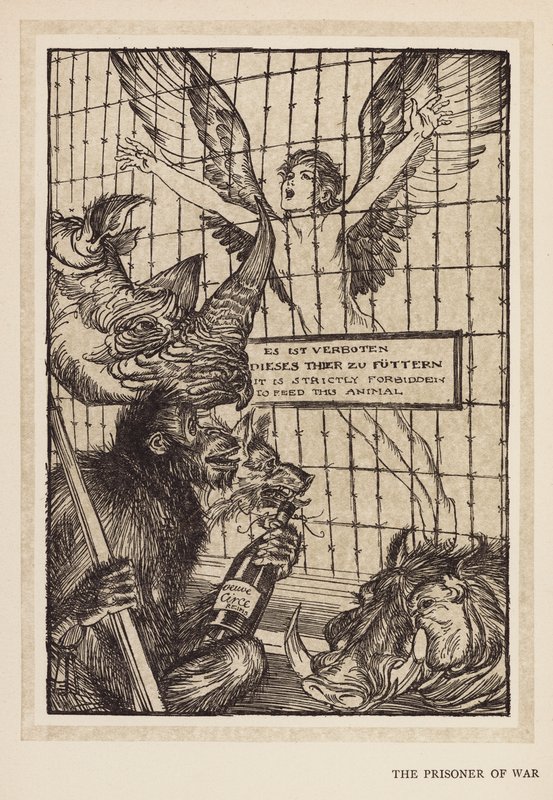 Kaiserův věnec: Válečný zajatec (litografie) od Edmund Joseph (after) Sullivan