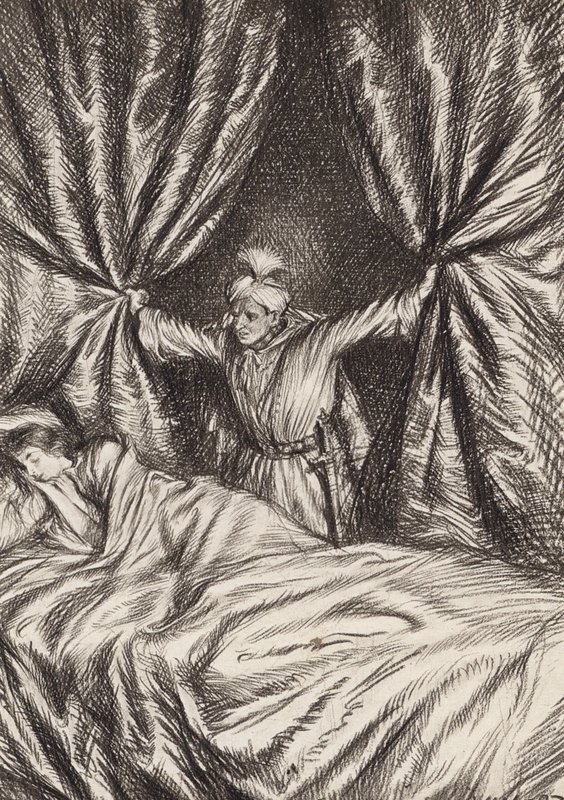 William Shakespeare: , 2. dějství (litografie) od Edmund Joseph (after) Sullivan