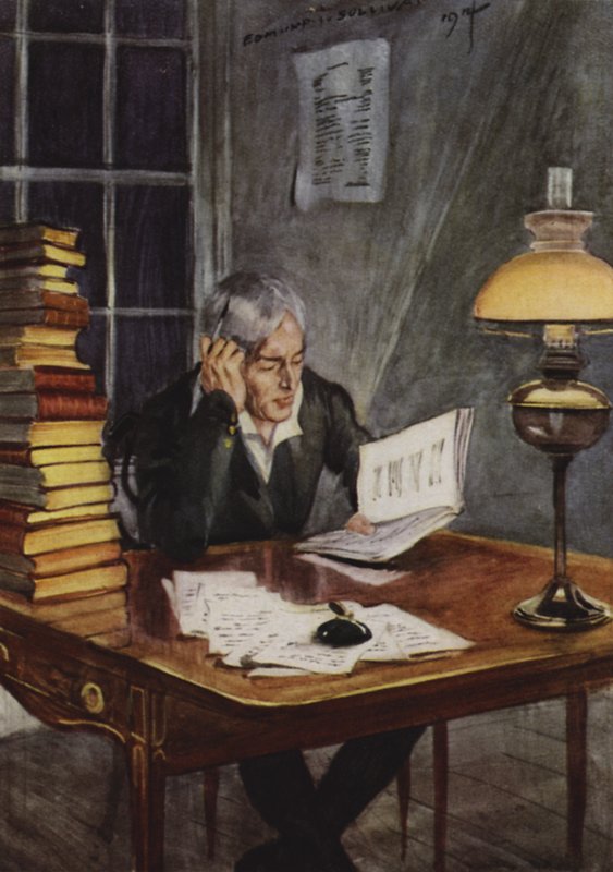 Když jsem četl o životech těchto lupičů a kapsářů, začaly se v mé mysli objevovat podivné pochybnosti o ctnosti a zločinu. od Edmund Joseph Sullivan