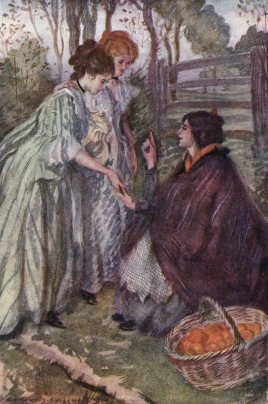 Ilustrace k Vicar of Wakefield od Olivera Goldsmitha (barevné lito) od Edmund Joseph Sullivan