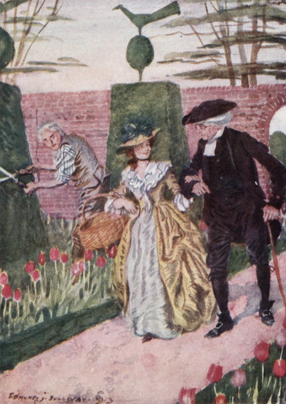 Ilustrace k Vicar of Wakefield od Olivera Goldsmitha (barevné lito) od Edmund Joseph Sullivan