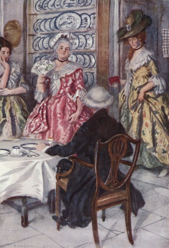 Ilustrace k Vicar of Wakefield od Olivera Goldsmitha (barevné lito) od Edmund Joseph Sullivan