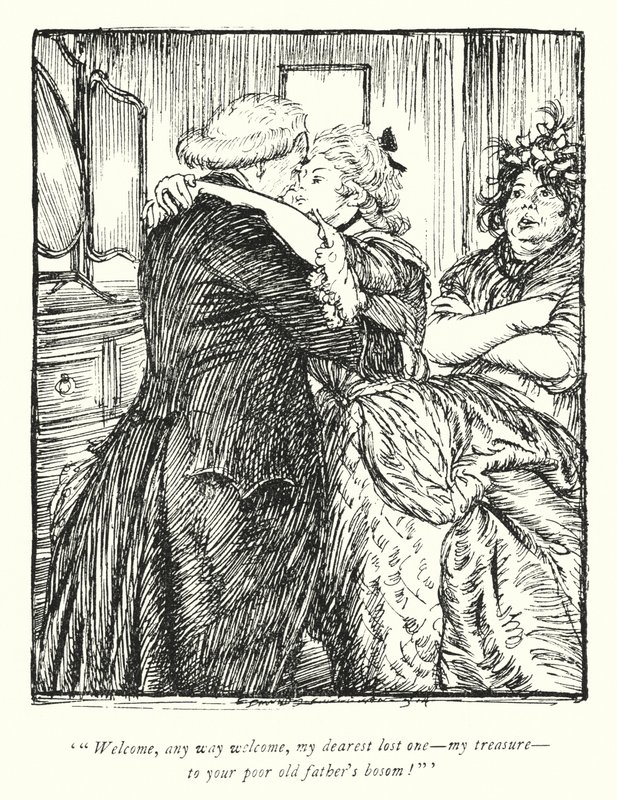 Ilustrace k Vicar of Wakefield od Olivera Goldsmitha (litho) od Edmund Joseph Sullivan
