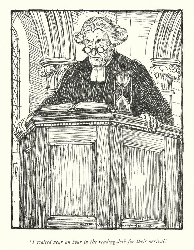 Ilustrace k Vicar of Wakefield od Olivera Goldsmitha (litho) od Edmund Joseph Sullivan