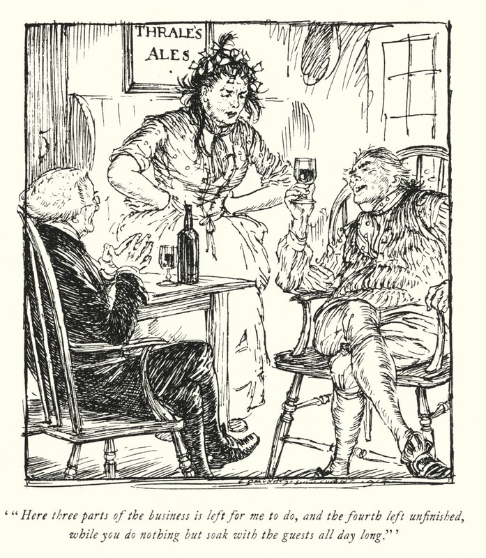 Ilustrace k Vicar of Wakefield od Olivera Goldsmitha (litho) od Edmund Joseph Sullivan