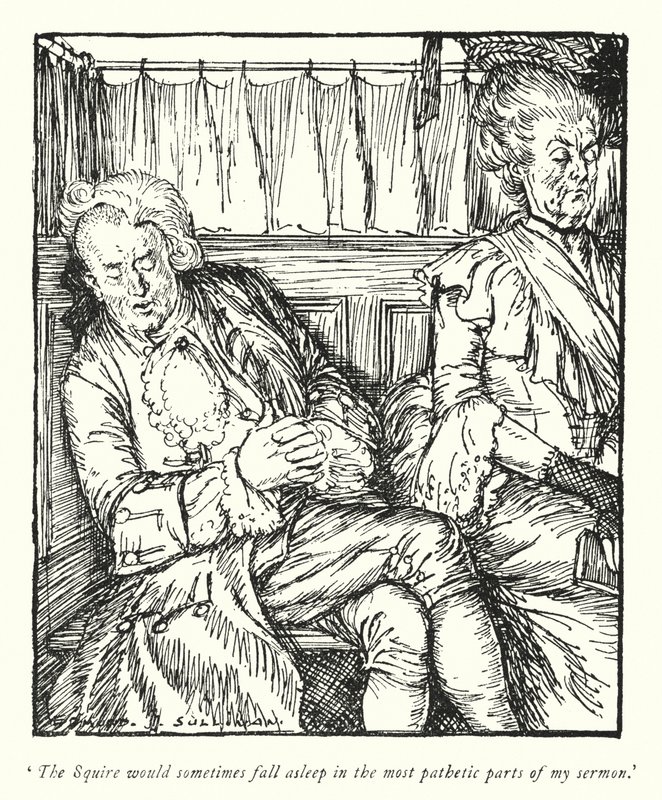 Ilustrace k Vicar of Wakefield od Olivera Goldsmitha (litho) od Edmund Joseph Sullivan