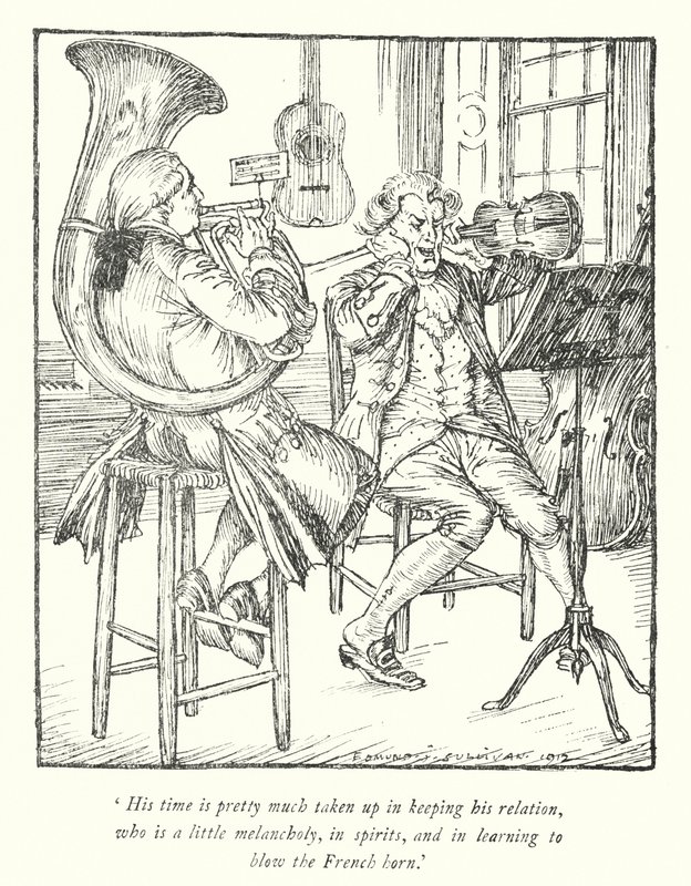 Ilustrace k Vicar of Wakefield od Olivera Goldsmitha (litho) od Edmund Joseph Sullivan