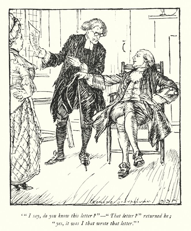 Ilustrace k Vicar of Wakefield od Olivera Goldsmitha (litho) od Edmund Joseph Sullivan