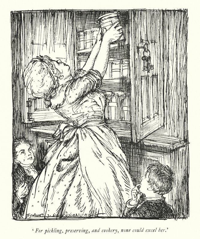 Ilustrace k Vicar of Wakefield od Olivera Goldsmitha (litho) od Edmund Joseph Sullivan