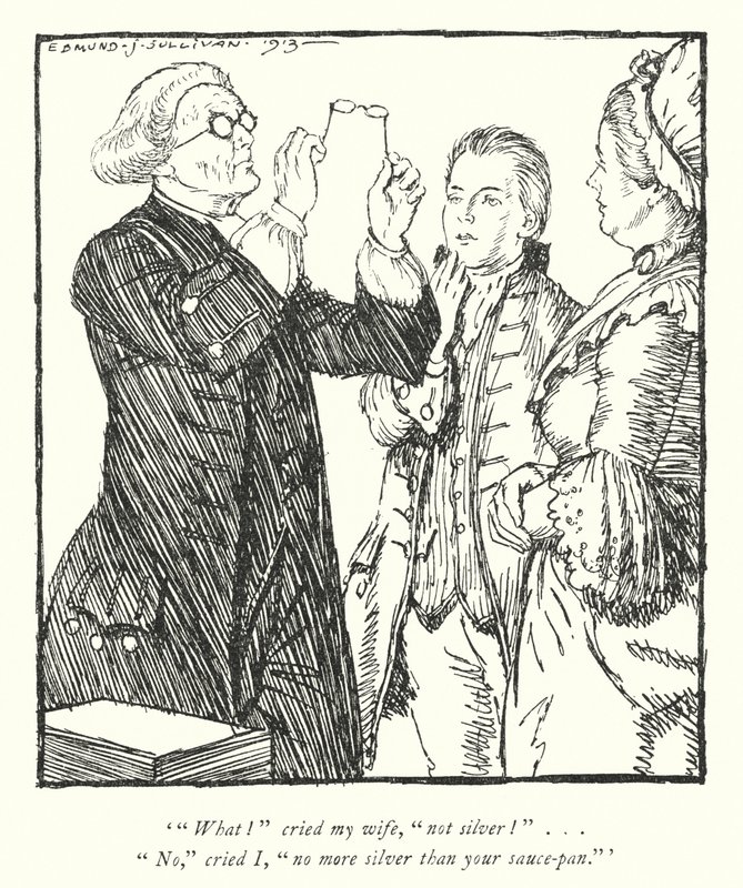 Ilustrace k Vicar of Wakefield od Olivera Goldsmitha (litho) od Edmund Joseph Sullivan