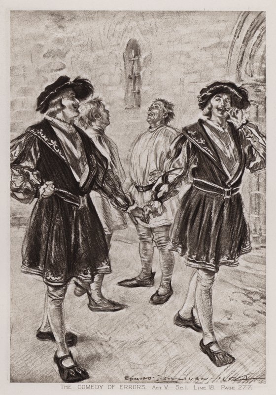 The Comedy of Errors, Act V, Sc I (litho) od Edmund Joseph Sullivan