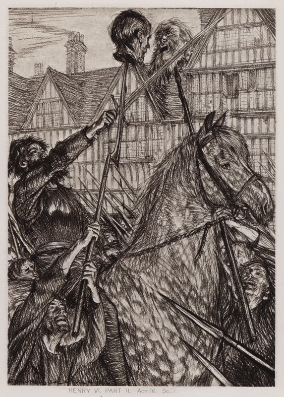 Druhá část krále Jindřicha IV., dějství IV, Sc 7 (litho) od Edmund Joseph Sullivan