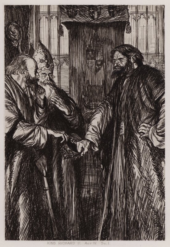 Tragédie krále Richarda II., dějství IV, Sc 1 od Edmund Joseph Sullivan