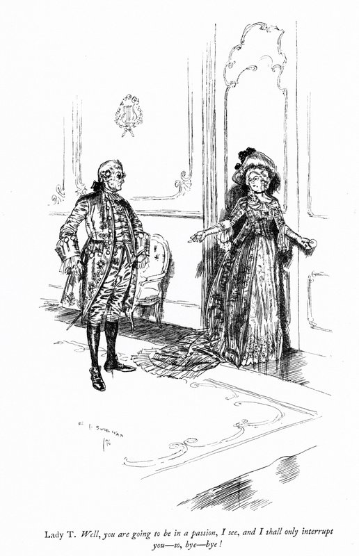 Ilustrace pro Sheridans Škola pro skandál od Edmund Joseph after Sullivan