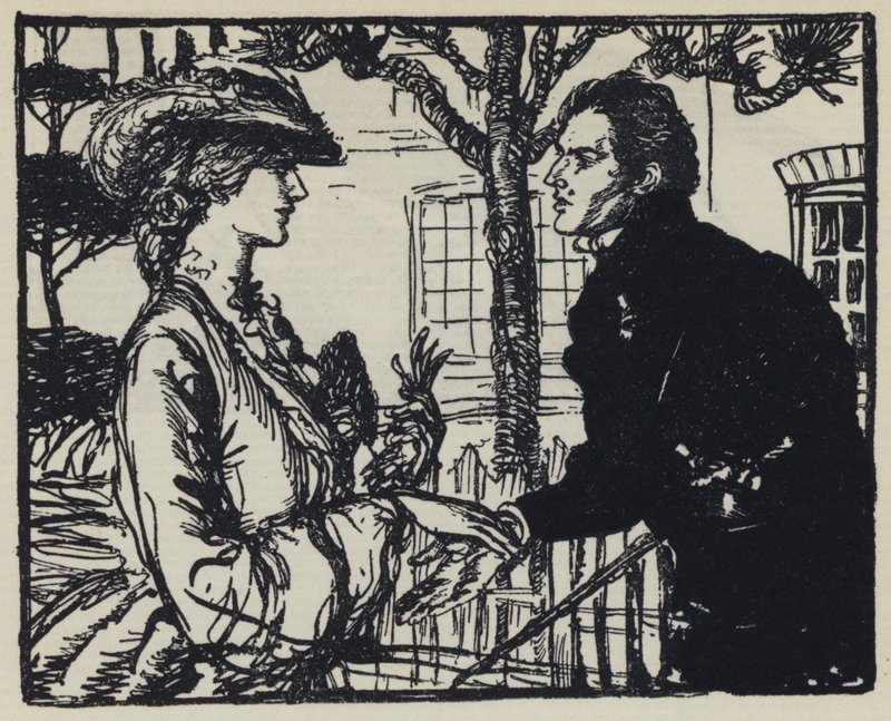 Ilustrace pro Tennysons Maud od Edmund Joseph after Sullivan