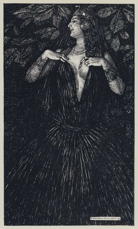 Tennyson, ilustrace pro Sen o spravedlivých ženách a jiné básně od Edmund Joseph after Sullivan