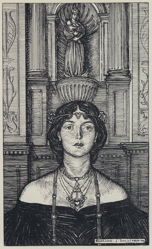 Tennyson, ilustrace pro Sen o spravedlivých ženách a jiné básně od Edmund Joseph after Sullivan