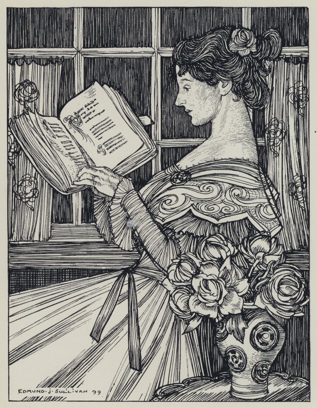 Tennyson, ilustrace pro Sen o spravedlivých ženách a jiné básně od Edmund Joseph after Sullivan