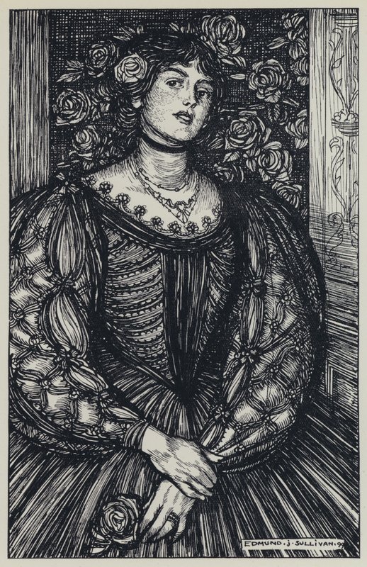Tennyson, ilustrace pro Sen o spravedlivých ženách a jiné básně od Edmund Joseph after Sullivan