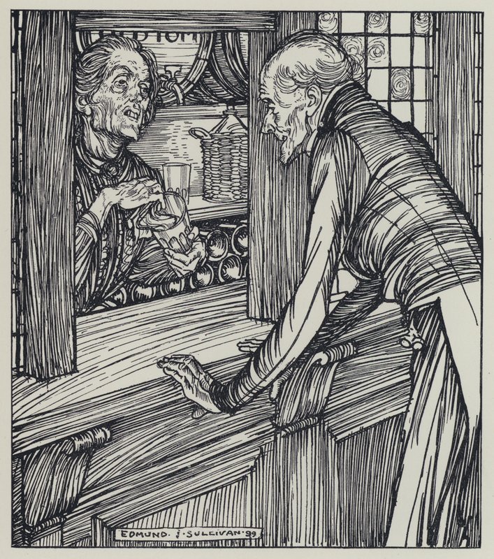 Tennyson, ilustrace pro Sen o spravedlivých ženách a jiné básně od Edmund Joseph after Sullivan