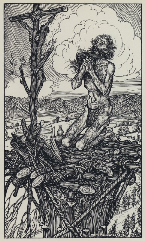 Tennyson, ilustrace pro Sen o spravedlivých ženách a jiné básně od Edmund Joseph after Sullivan