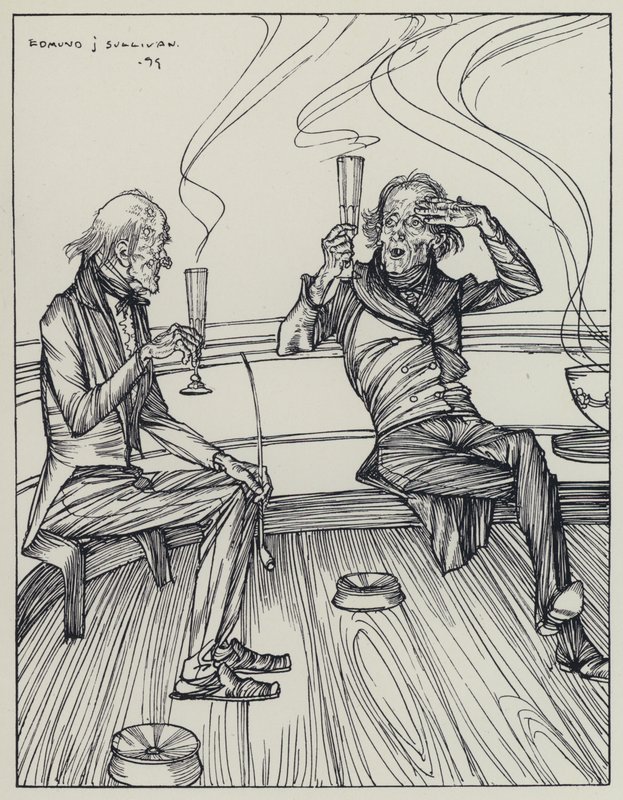 Tennyson, ilustrace pro Sen o spravedlivých ženách a jiné básně od Edmund Joseph after Sullivan