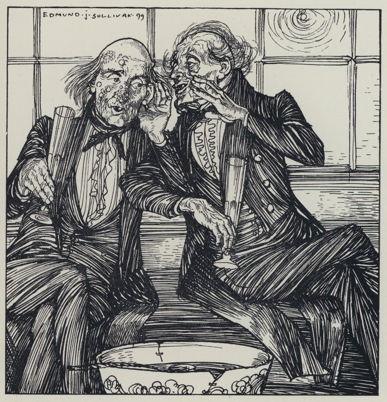 Tennyson, ilustrace pro Sen o spravedlivých ženách a jiné básně od Edmund Joseph after Sullivan