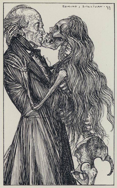 Tennyson, ilustrace pro Sen o spravedlivých ženách a jiné básně od Edmund Joseph after Sullivan
