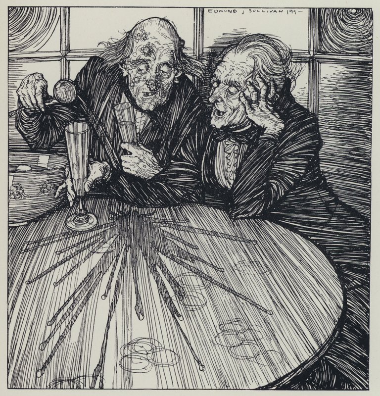 Tennyson, ilustrace pro Sen o spravedlivých ženách a jiné básně od Edmund Joseph after Sullivan