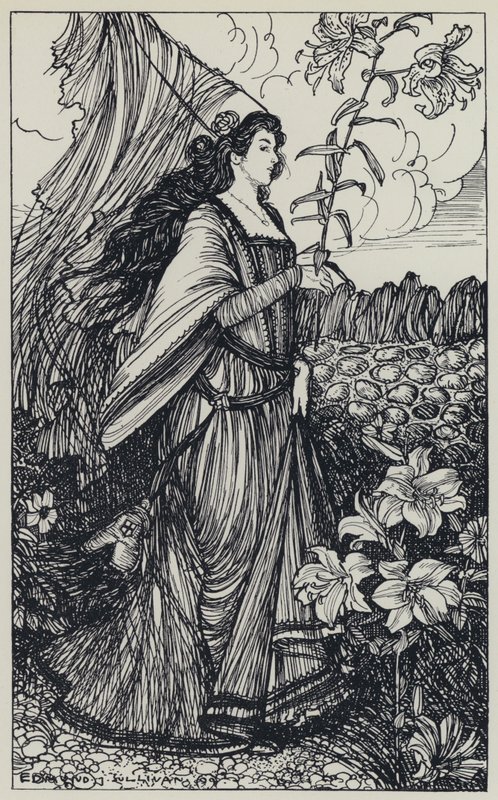Tennyson, ilustrace pro Sen o spravedlivých ženách a jiné básně od Edmund Joseph after Sullivan