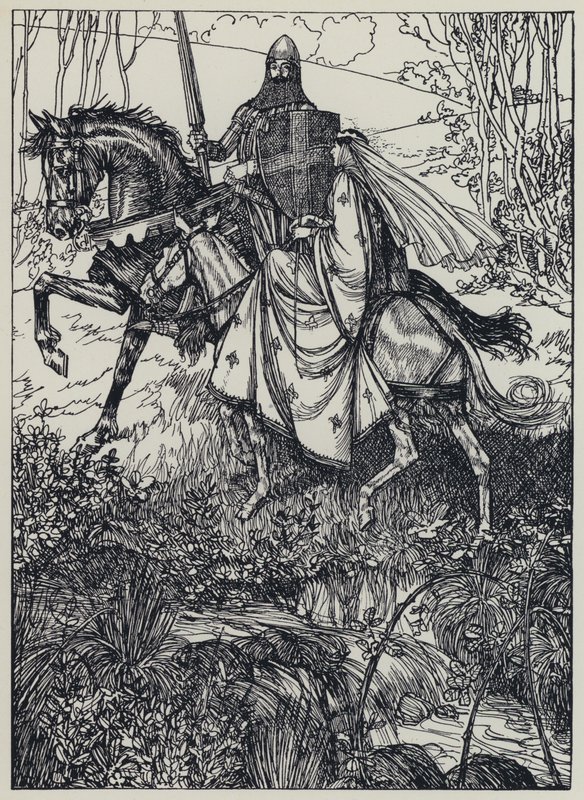Tennyson, ilustrace pro Sen o spravedlivých ženách a jiné básně od Edmund Joseph after Sullivan