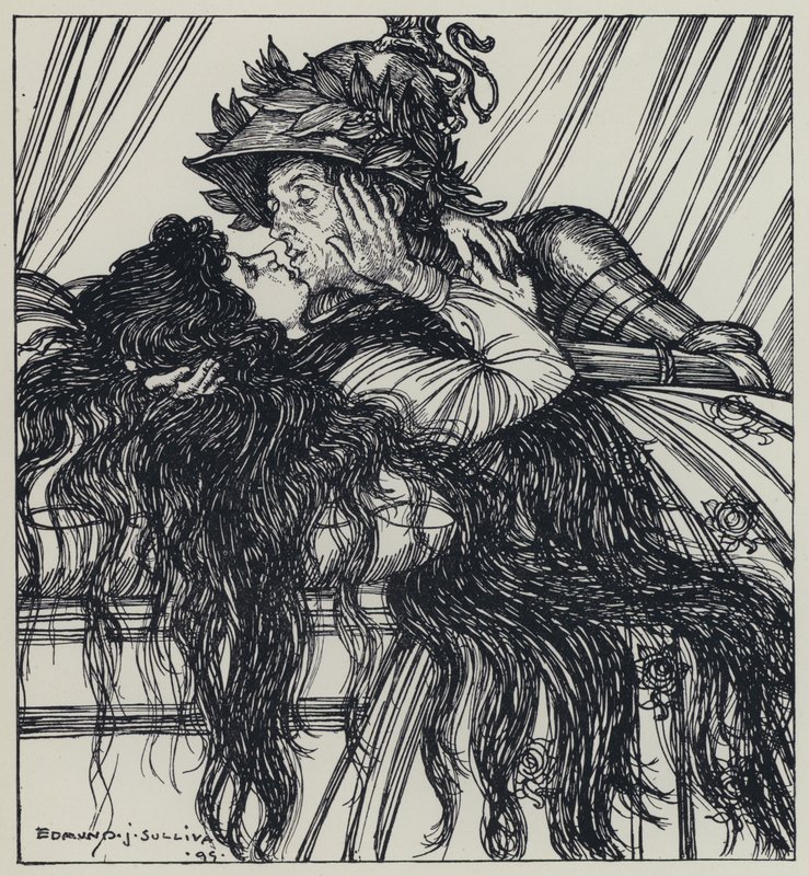 Tennyson, ilustrace pro Sen o spravedlivých ženách a jiné básně od Edmund Joseph after Sullivan