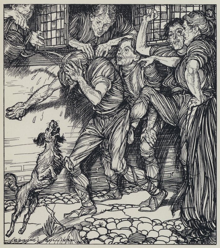 Tennyson, ilustrace pro Sen o spravedlivých ženách a jiné básně od Edmund Joseph after Sullivan