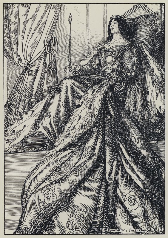 Tennyson, ilustrace pro Sen o spravedlivých ženách a jiné básně od Edmund Joseph after Sullivan
