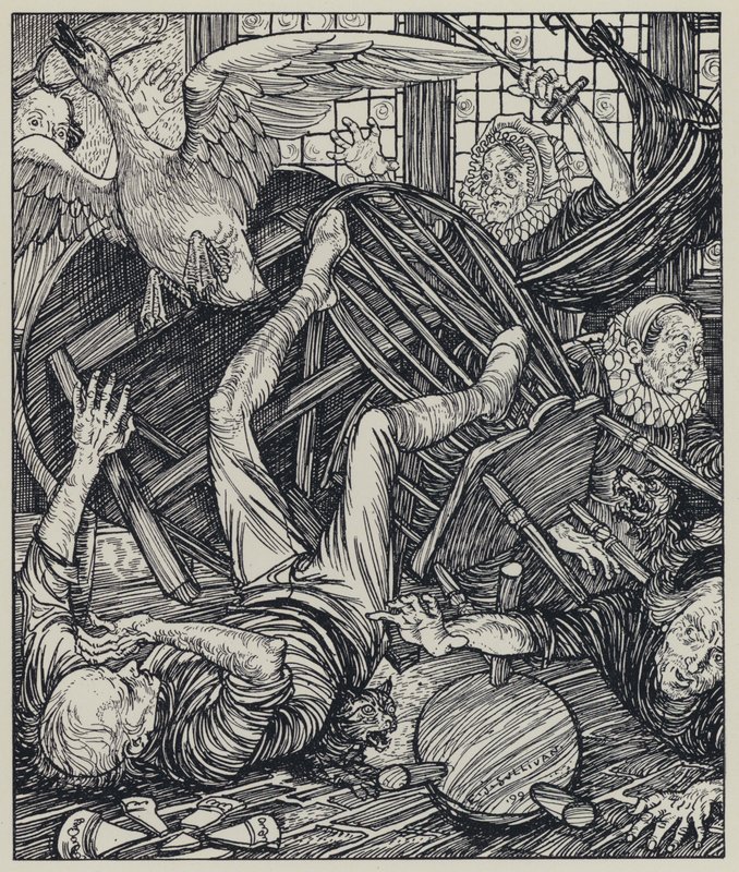 Tennyson, ilustrace pro Sen o spravedlivých ženách a jiné básně od Edmund Joseph after Sullivan