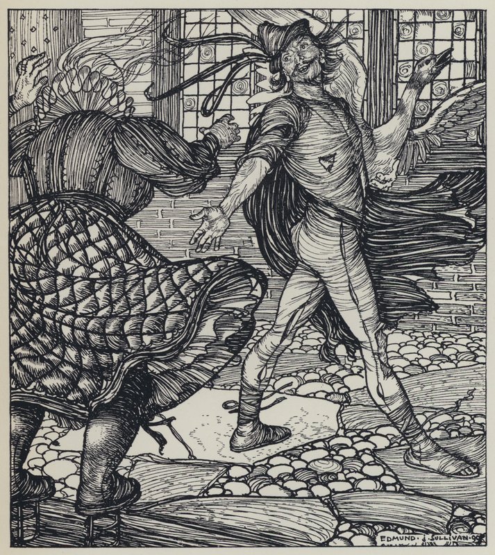 Tennyson, ilustrace pro Sen o spravedlivých ženách a jiné básně od Edmund Joseph after Sullivan