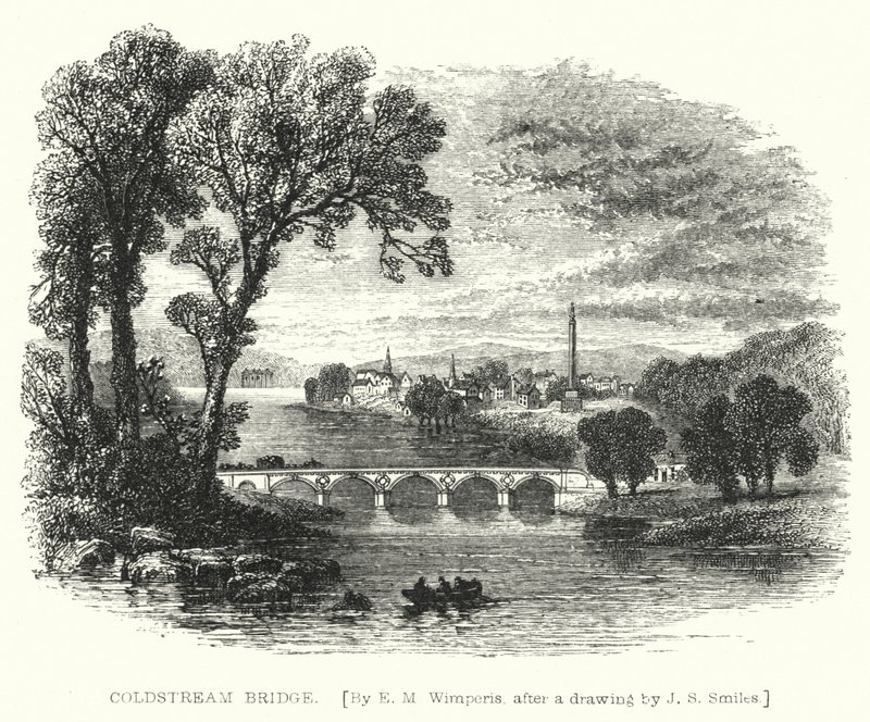Coldstream Bridge (rytina) od Edmund Morison (after) Wimperis