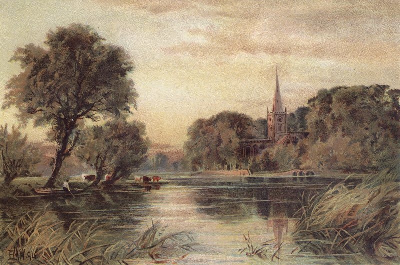 Stratford nad Avonou (chromolit) od Edmund Morison (after) Wimperis