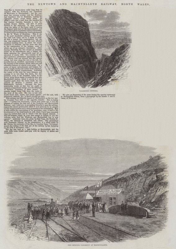 Newtown and Machynlleth Railway, Severní Wales od Edmund Morison Wimperis