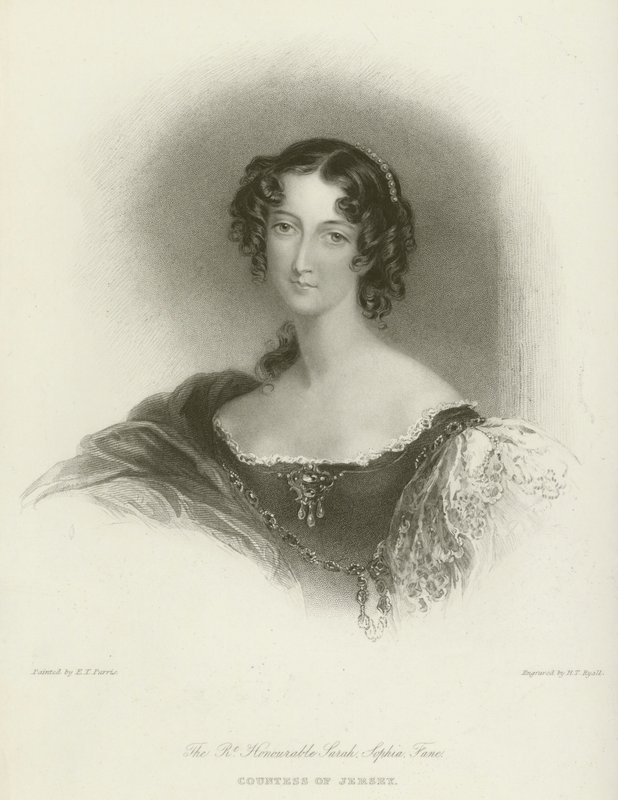 Správná ctihodná Sarah Sophia Fane, hraběnka z Jersey od Edmund Thomas Parris